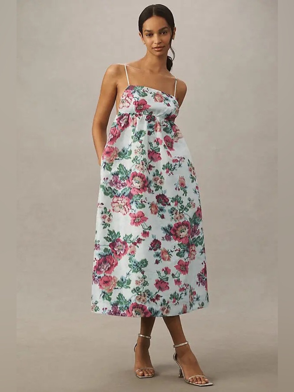 NWT BHLDN Sophia Apron-Top Jacquard Midi Dress - sz L